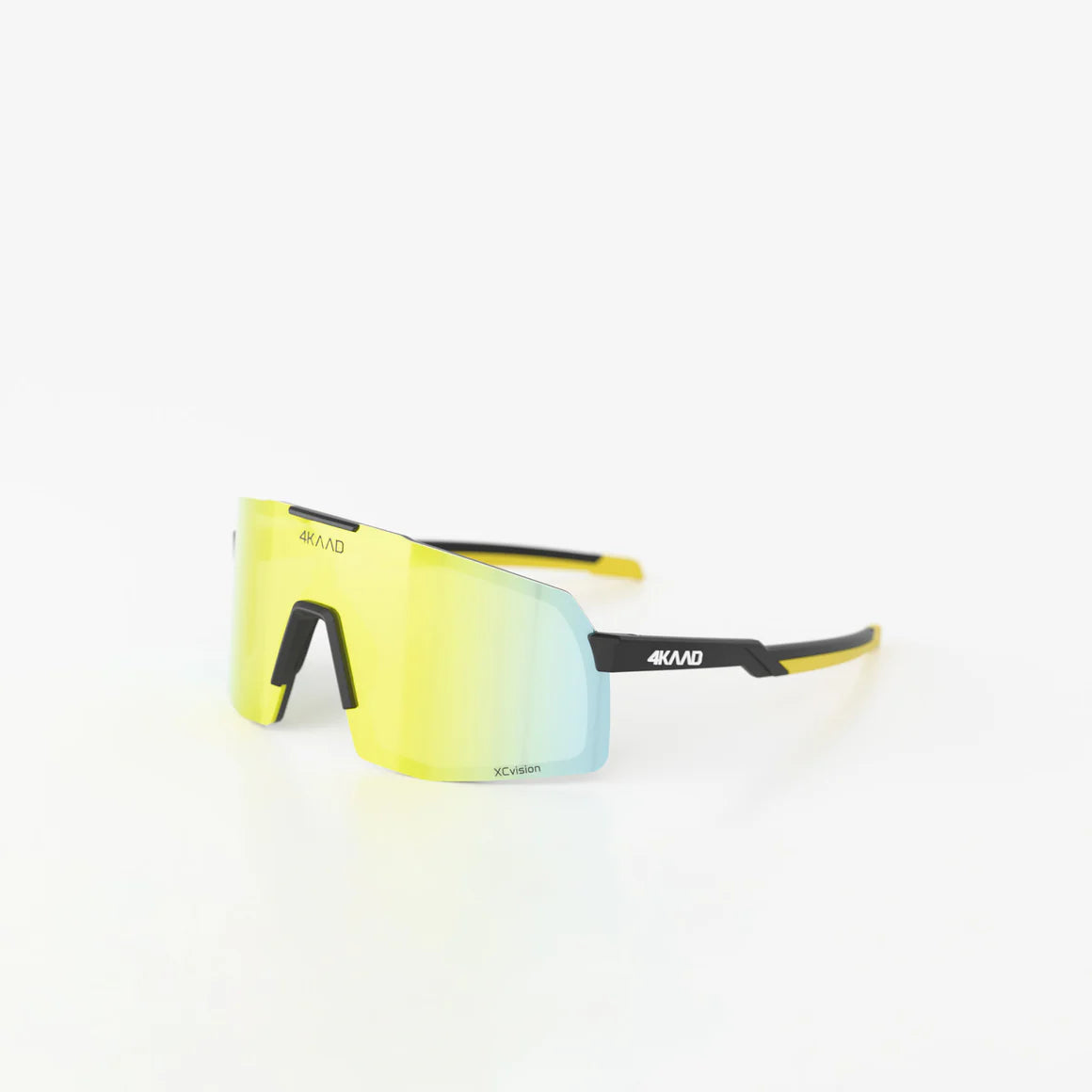 BEAT RACE Sports Glasses - Shiny Black Yellow with Gold Photochromic Lenses