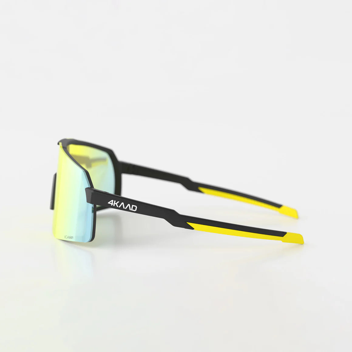 BEAT RACE Sports Glasses - Shiny Black Yellow with Gold Photochromic Lenses