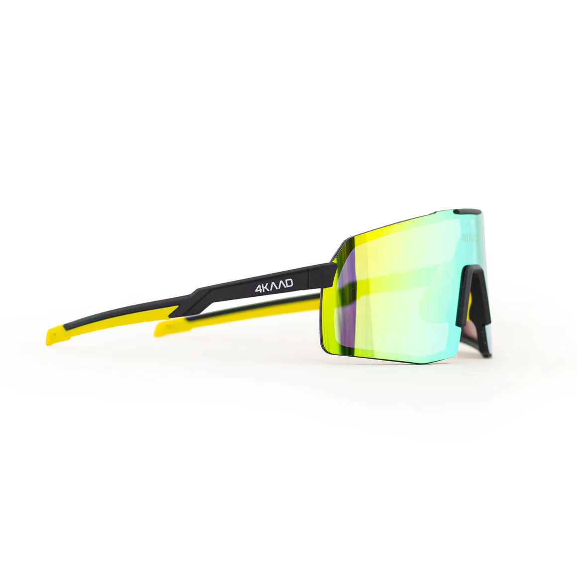 BEAT RACE Sports Glasses - Shiny Black Yellow with Gold Photochromic Lenses