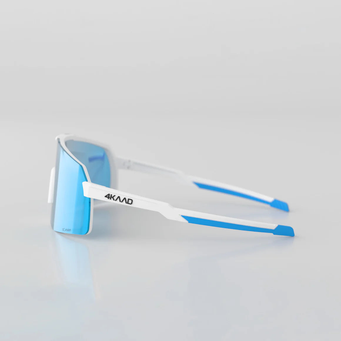 BEAT RACE Sports Glasses - White, Blue with Blue Photochromic Lenses