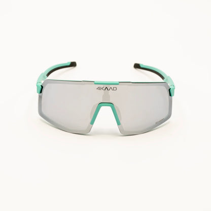 BEAT RACE Sports Glasses Matt Mint with Silver Mirror Lens