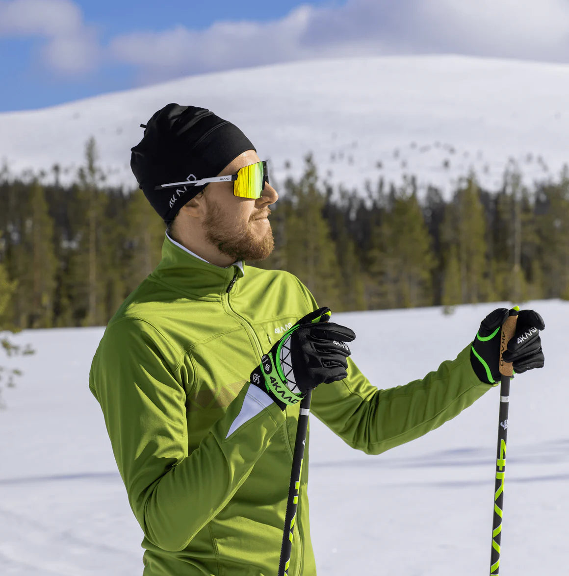 BEAT RACE Sports Glasses - Shiny Black Yellow with Gold Photochromic Lenses