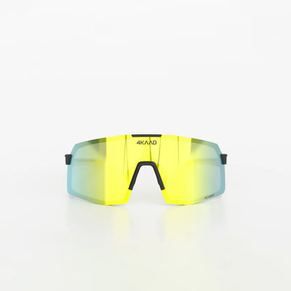 BEAT RACE Sports Glasses - Shiny Black Yellow with Gold Photochromic Lenses