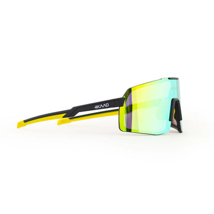 BEAT RACE Sports Glasses - Shiny Black Yellow with Gold Photochromic Lenses