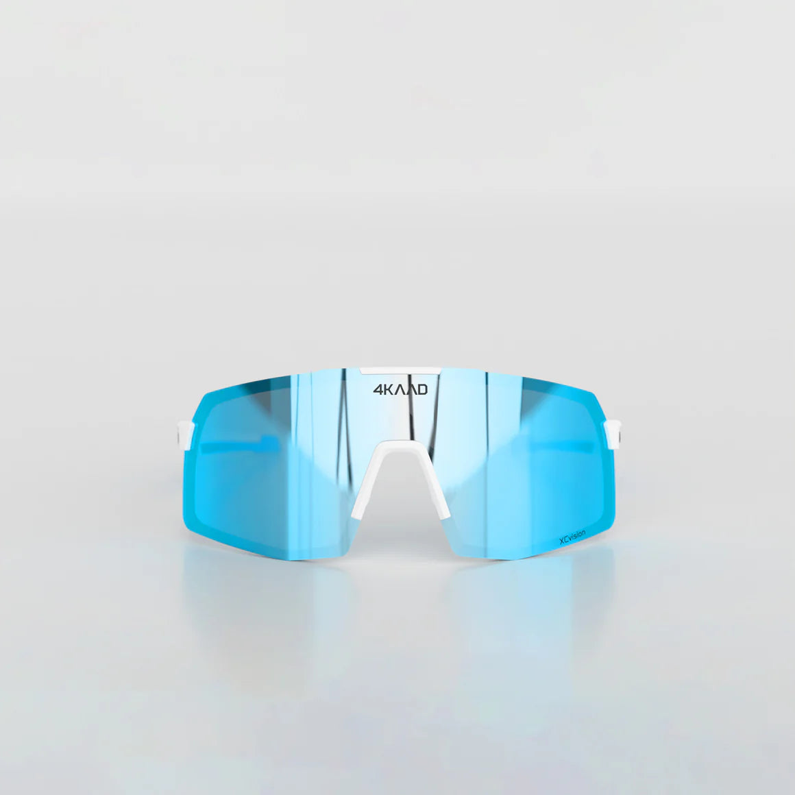 BEAT RACE Sports Glasses - White, Blue with Blue Photochromic Lenses