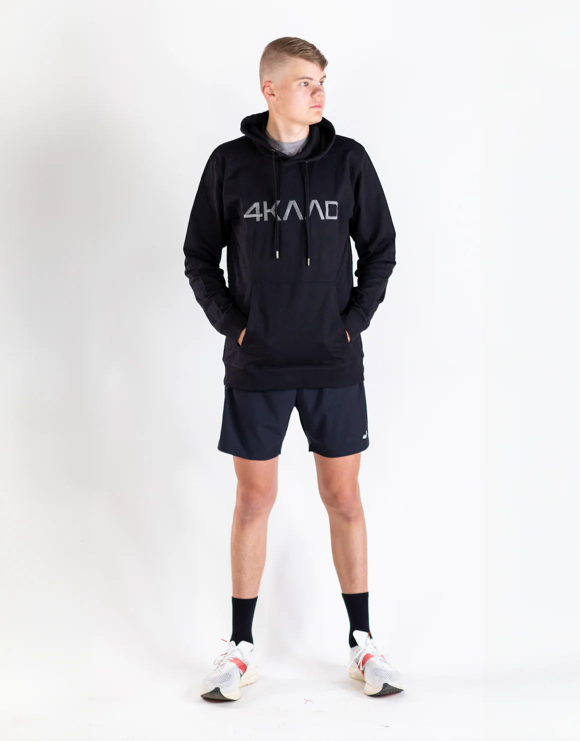 4KAAD Hoodie , Black/Stone Grey Unisex fit