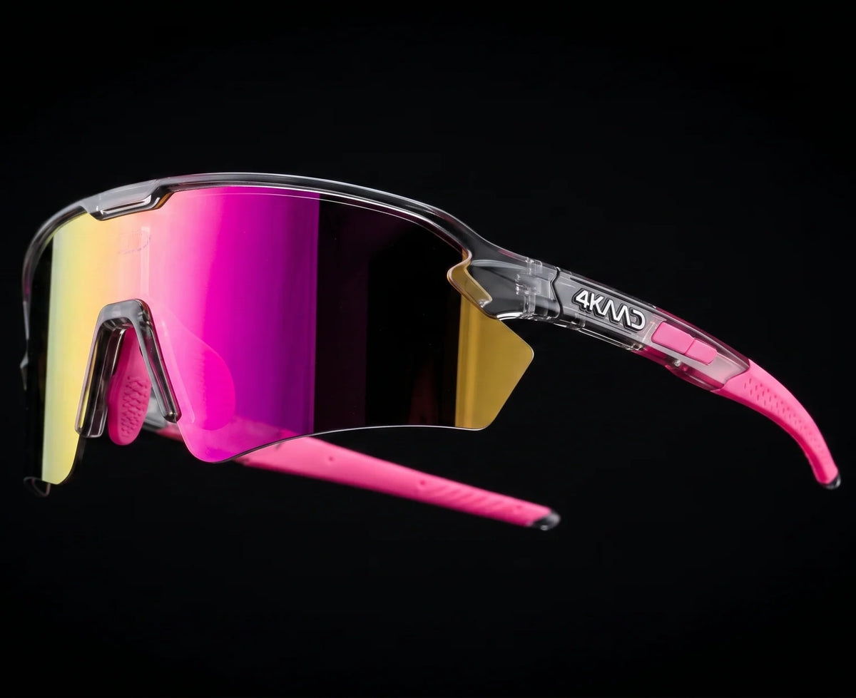 TRIYON Sports Glasses Pink Clear Pink Mirror