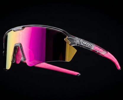 TRIYON Sports Glasses Pink Clear Pink Mirror